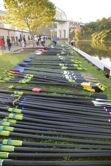 Oars Lined Up for the Day